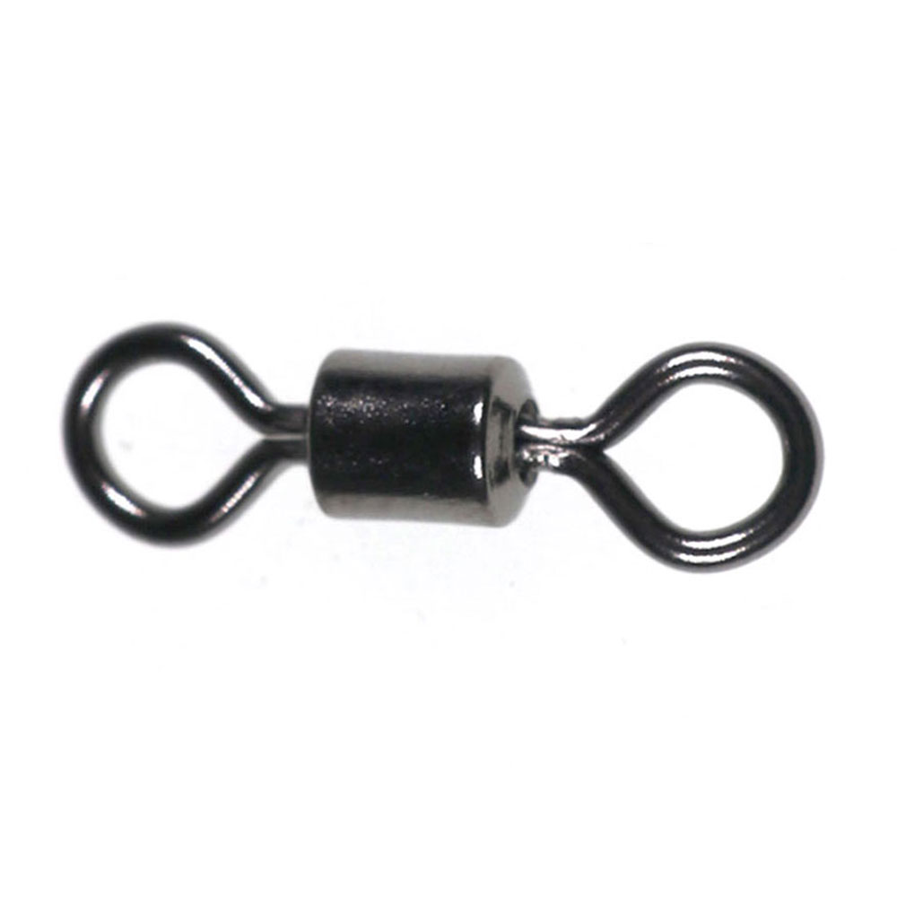 Fishing Hook Size - 100 PCS สีดำ 8 รูปร่างกลิ้งหมุนตกปลา Snap