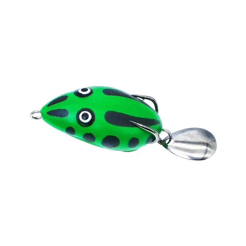 Fishing Hook Weedless - ชุดเหยื่อตกปลาแบบลอยน้ำ 5 ชิ้น/กล่อง เหยื่อปลอมแบบนิ่มรูปกบขนาดเล็ก พร้อมตะขอ BKK