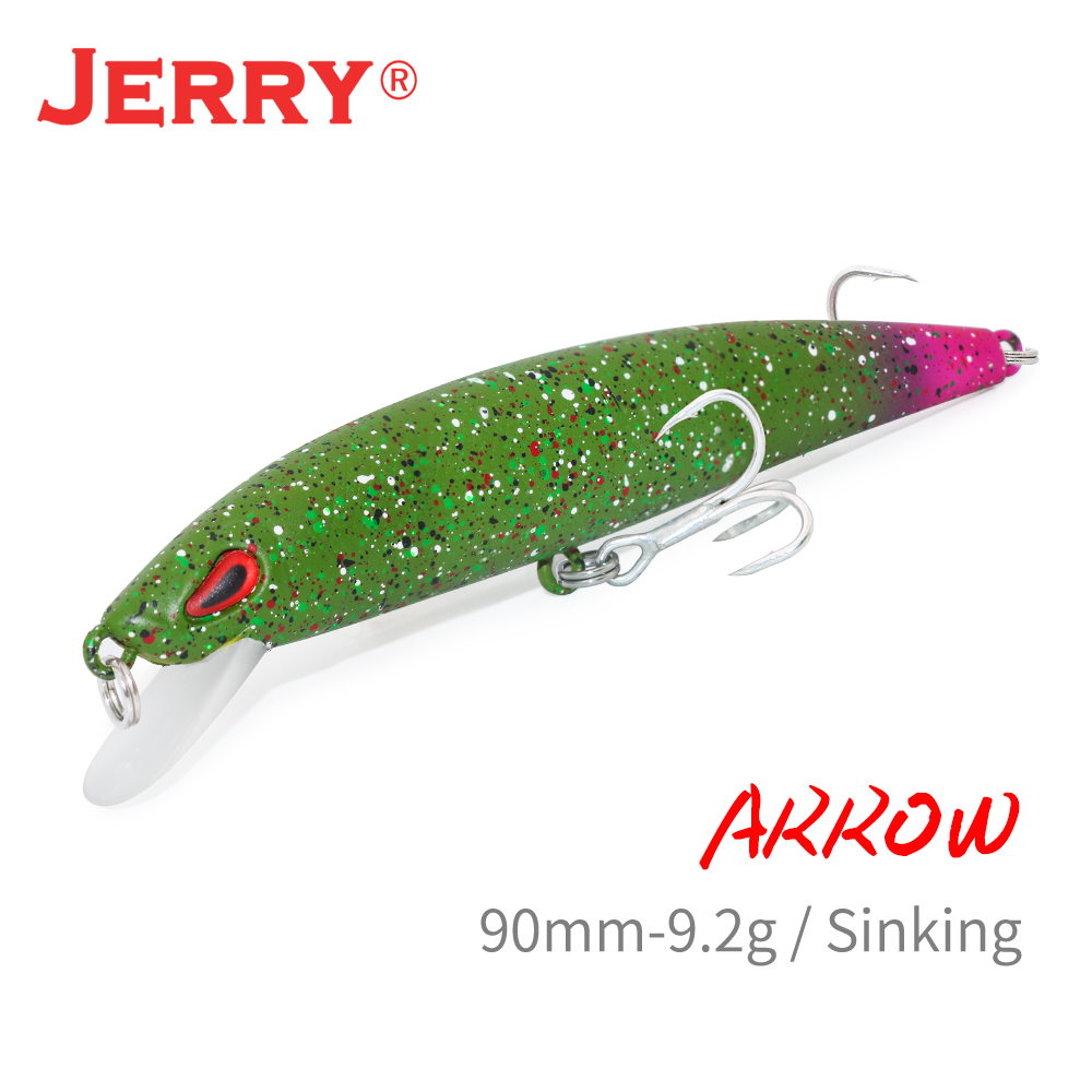 Fishing Hook Treble - Jerry Arrow Sinking หล่อ Trolling Minnow