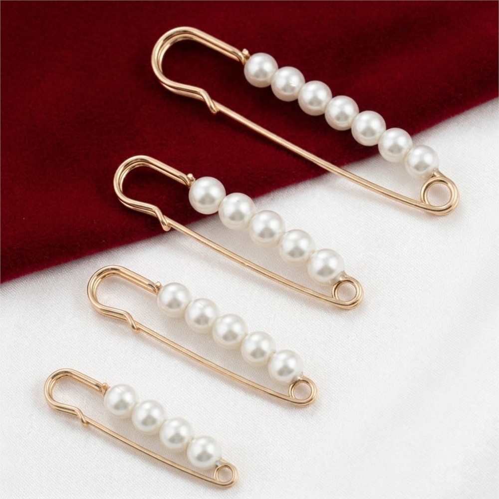 Fishing Hook Size - เข็มกลัดตกแต่งมุกเทียมขนาดใหญ่ 10 ชิ้น สำหรับผู้หญิง ใช้ติดเสื้อผ้า ชุดเดรส