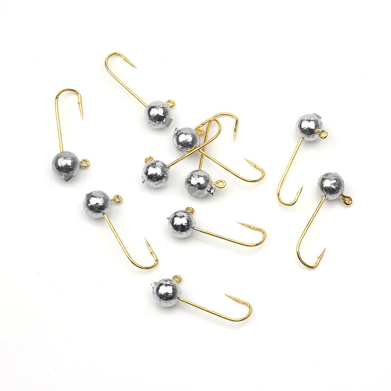 Fishing Hook Offset - 10 ชิ้น/ล็อต ตะขอเบ็ดตกปลาแบบจิ๊กเฮดขนาดเล็ก 1 กรัม-5 กรัม