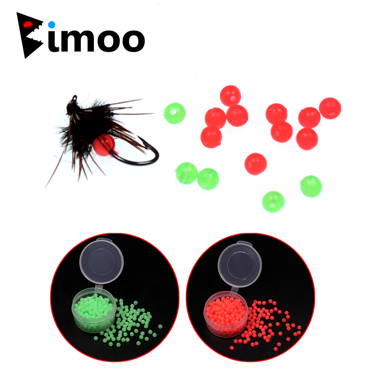 Fishing Hook Treble - Bimoo 200 ชิ้น/กล่อง Soft GLOW ลูกปัดสําหรับไข่เปียก