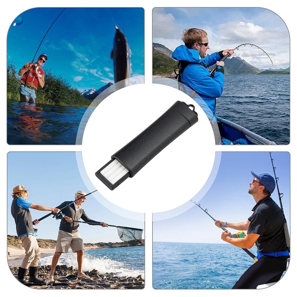 Fishing Hook Sharpener - เครื่องลับตะขอเบ็ด - เครื่องมือเซรามิกขนาดกะทัดรัดเพื่อเพิ่มประสิทธิภาพการใช้งานตะขอ เข้ากับกล่องอุปกรณ์ได้อย่างง่ายดาย