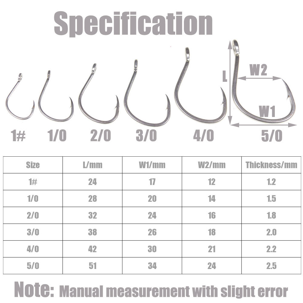 10pcs ดีบุก Anti-Rust น้ำเค็ม  - Fishing Hook Offset บทวิจารณ์และราคา