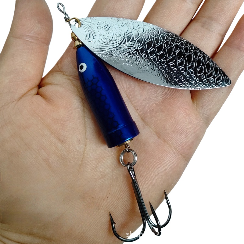 เหยื่อตกปลาแบบช้อนหมุนโลหะสีเง - Fishing Hook Treble บทวิจารณ์และราคา