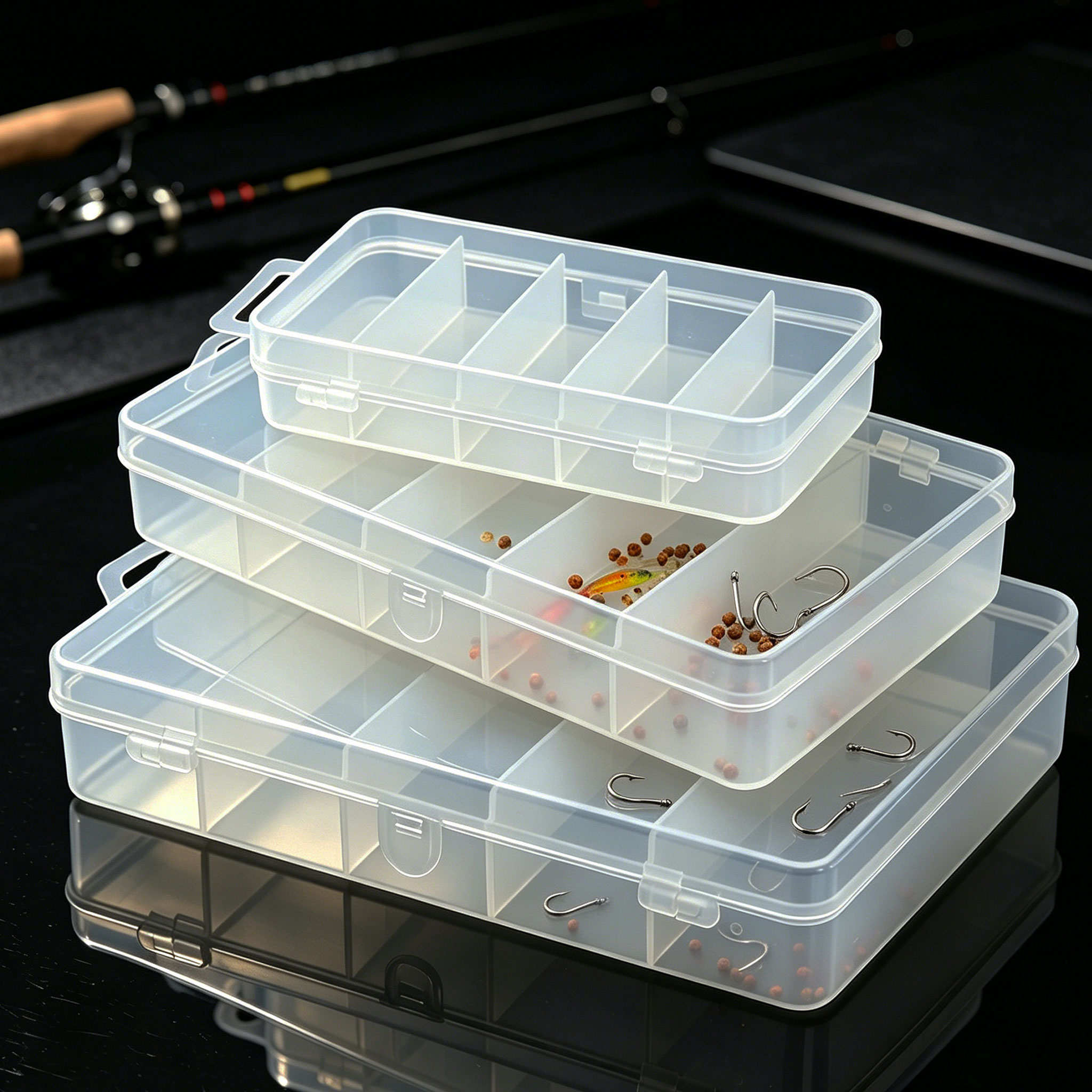 1/3 ชิ้น 3 ขนาดของเหยื่อตกปลาพ - Fishing Hook Size บทวิจารณ์และราคา