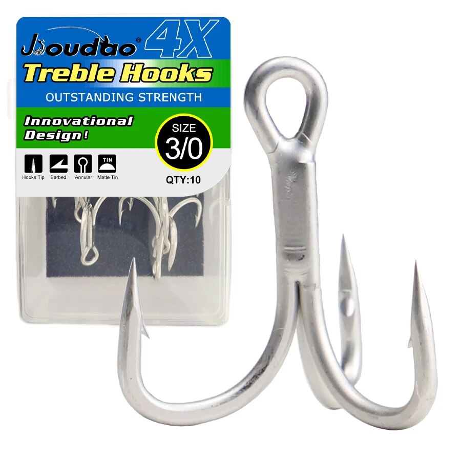 ตกปลา TREBLE Hooks เหล็กคาร์บอ - Fishing Hook Offset บทวิจารณ์และราคา