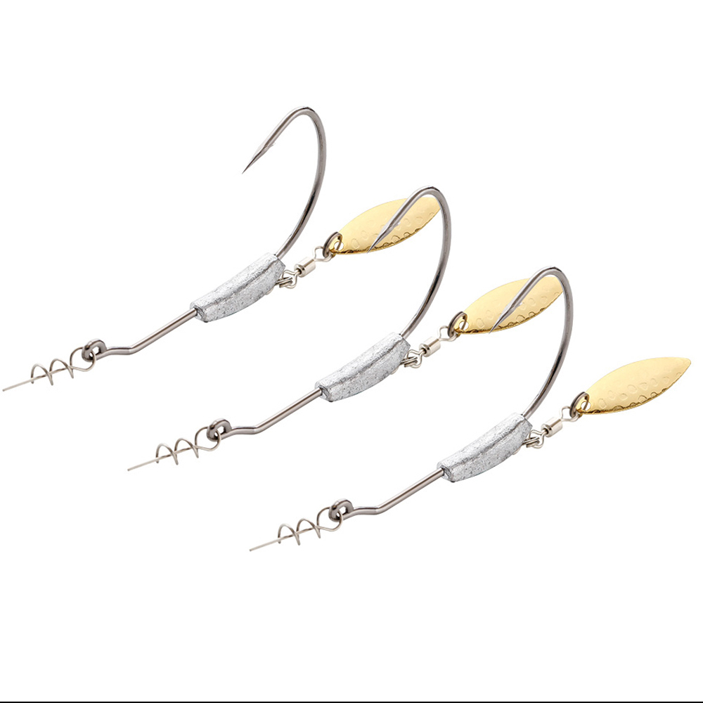 ATUENO 4Pcs ตกปลาตะขอถ่วงน้ำหน - Fishing Hook Offset บทวิจารณ์และราคา