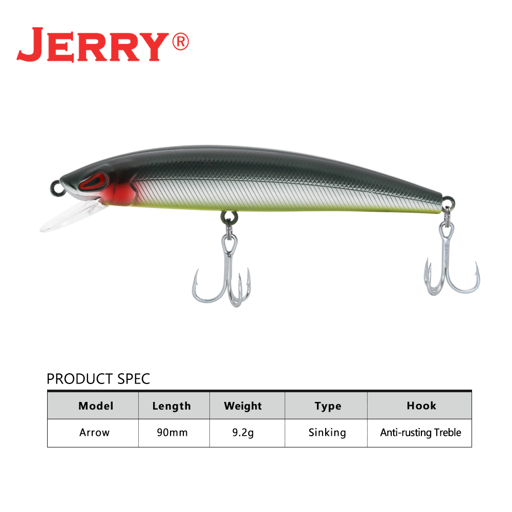 Jerry Arrow Sinking หล่อ Troll - Fishing Hook Treble บทวิจารณ์และราคา