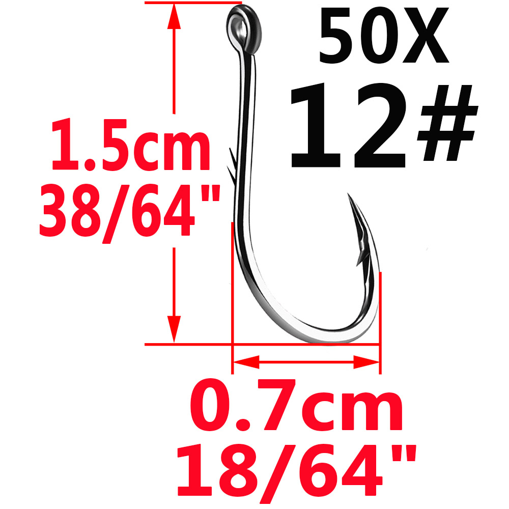 50Pcs Iseama วงกลมปลาคาร์พ Eye - Fishing Hook Circle บทวิจารณ์และราคา