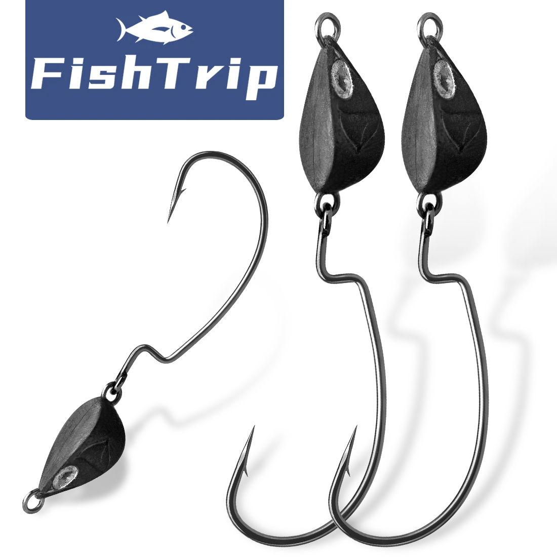 FishTrip 10 ชิ้นหัวจิ๊กเบ็ดตกป - Fishing Hook Weedless บทวิจารณ์และราคา