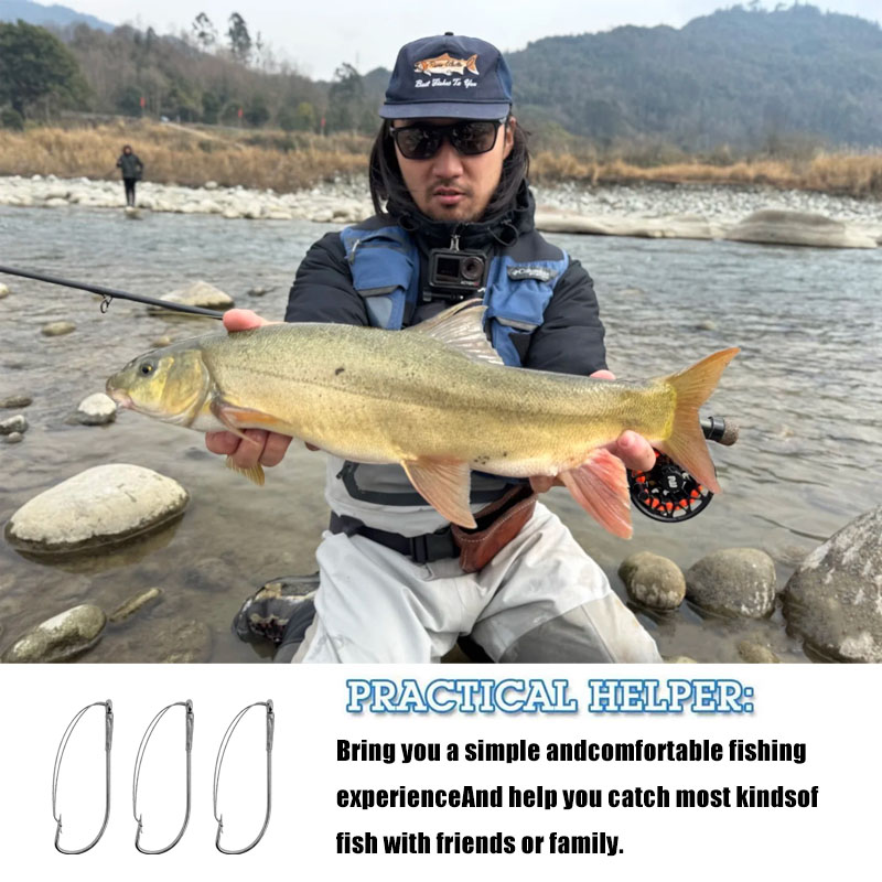 20/40 ชิ้น Weedless Offset Wor - Fishing Hook Weedless บทวิจารณ์และราคา