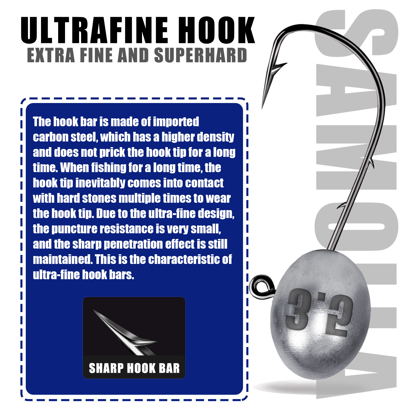 ตะขอเบ็ดตกปลา1X สำหรับหนอนนิ่ม - Fishing Hook Offset บทวิจารณ์และราคา