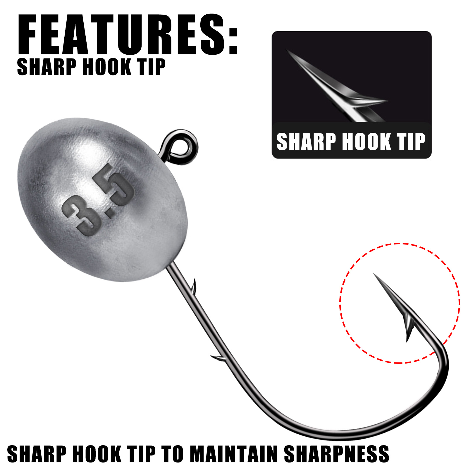 ตะขอเบ็ดตกปลา1X สำหรับหนอนนิ่ม - Fishing Hook Offset บทวิจารณ์และราคา