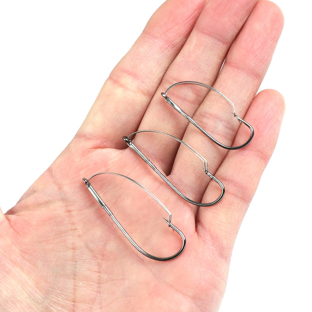 10 ชิ้น/กล่องตกปลา Wacky Weedl - Fishing Hook Weedless บทวิจารณ์และราคา