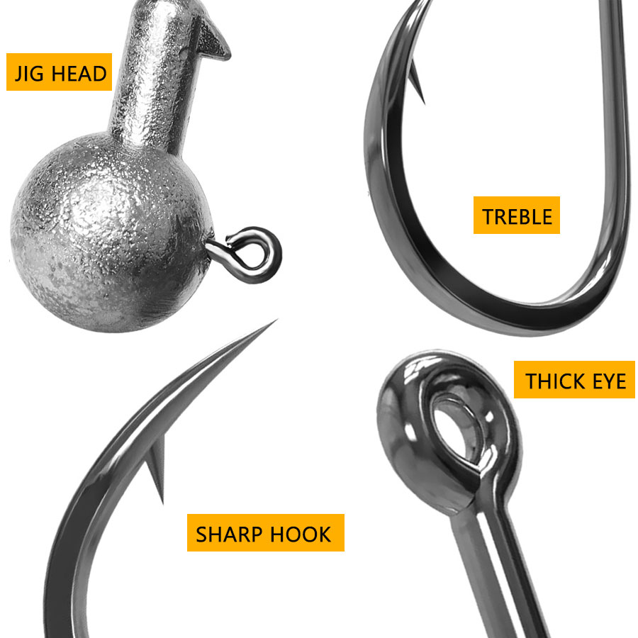 ตะขอจิ๊กเฮด WODJYJ ขนาด 1 กรัม - Fishing Hook Offset บทวิจารณ์และราคา